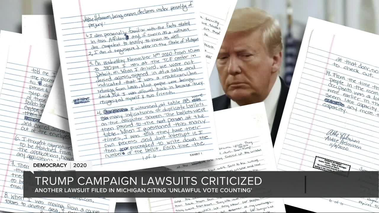 Trump campaign lawsuits criticized by Michigan leaders