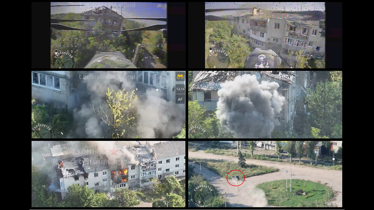 Russian FPV drones burns the building inhabited by the AFU drone unit