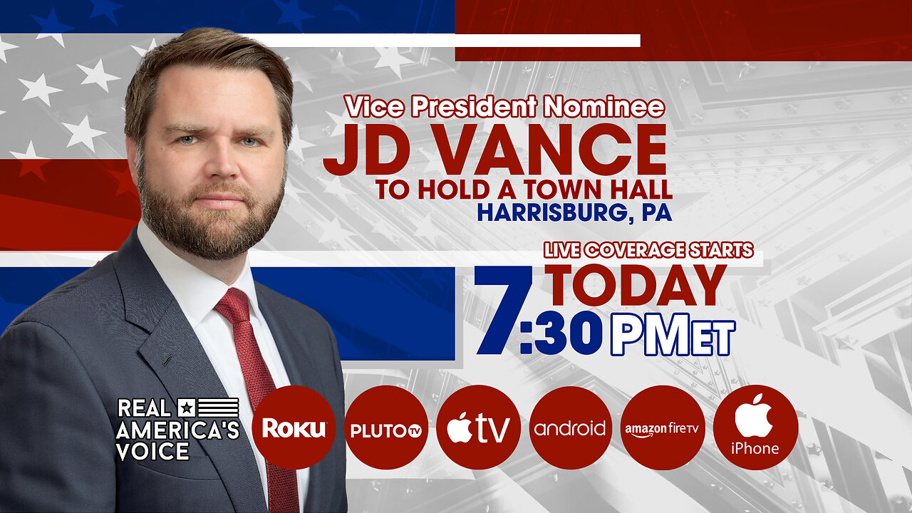 JD VANCE HOSTS LIVE TOWN HALL IN HARRISBURG, PA