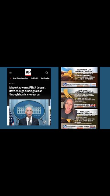 Biden/Harris: $941 Million FEMA funds for Illegal aliens. $750 dollars to Helene victims