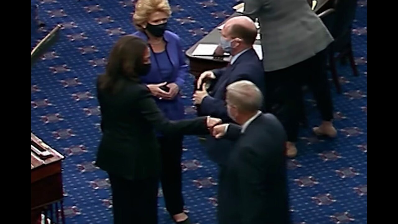 RINO Lyndsey Graham FIST BUMPS Kamala Harris!