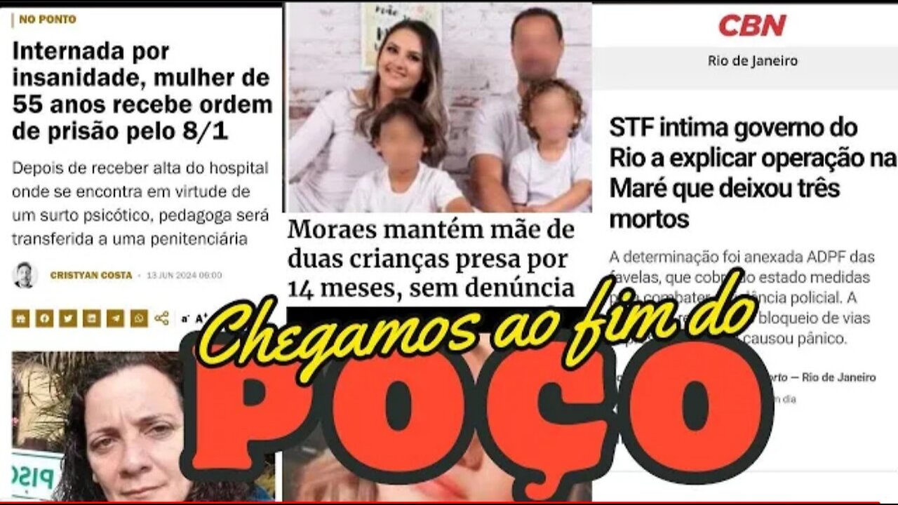 Segue os longos dias de INJUSTIÇAS no Brasil da Vergonha/Bandidos soltos e inocentes presos/REVOLTA