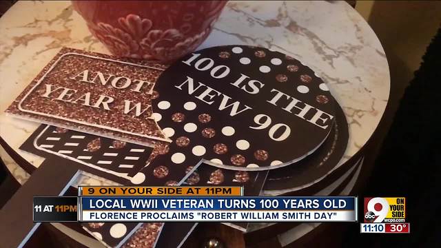 WWII veteran celebrating his 100th birthday: 'Have a positive attitude and enjoy life'