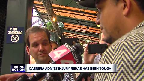 Miguel Cabrera admits injury rehab has been tough on him