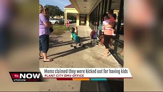 Moms with small children asked to wait outside Plant City DMV office