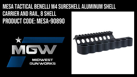 Mesa Tactical Benelli M4 SureShell Aluminum Shell Carrier and Rail, 8 Shell - MESA-90890