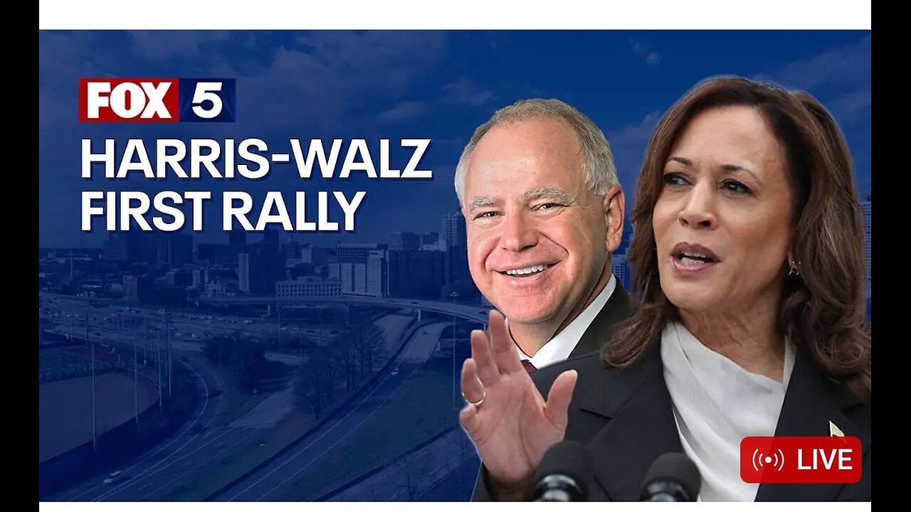 WATCH LIVE: Kamala Harris, Tim Walz first joint rally in Philly