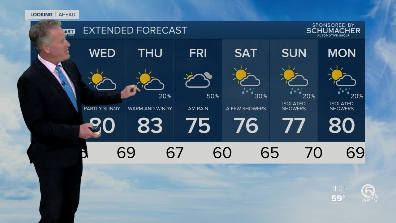 Latest Weather Forecast 11 p.m. Monday