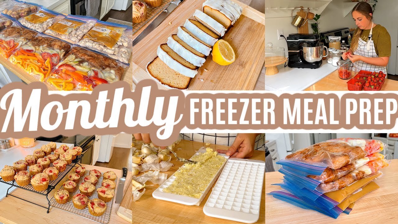 EASY MONTHLY FREEZER MEAL PREP RECIPES COOK WITH ME LARGE FAMILY MEALS WHAT'S FOR DINNER