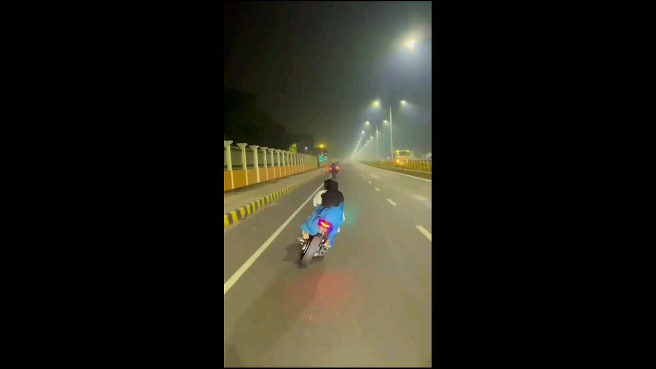 Crazy Biker Racing With Girlfriend