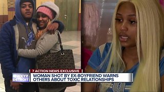 Woman shot by ex-boyfriend warns others about toxic relationships