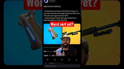 Is this Fortnite’s worst nerf yet? #fortnitenews #fortnite