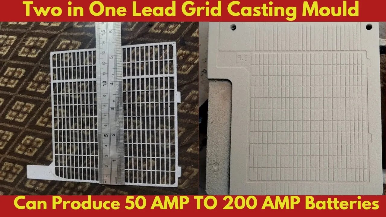 Two in One Lead Grid Casting Mould - Can Produce 50 to 200 Amp battery plate for lead acid batteries