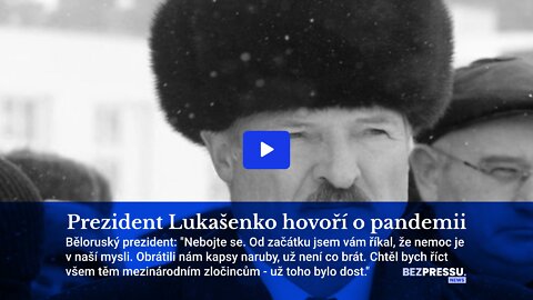 Prezident Lukašenko hovoří o pandemii