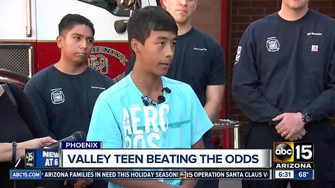 Phoenix teen thanks firefighters, nurses for saving life