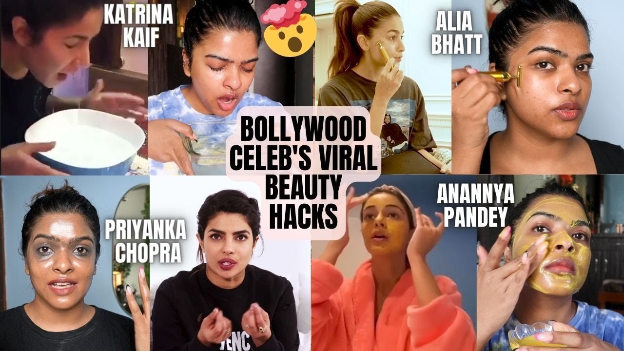 Testing BOLLYWOOD celebrities viral beauty Hacks _DIY hair mask (it smells bad)_ice facial_