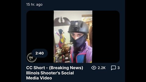 Illinois Shooter's Social Media Video