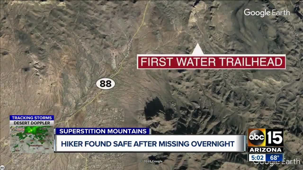 Hiker found safe after missing overnight