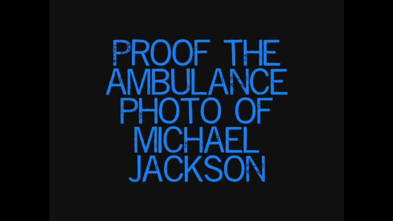 Proof Michael Jackson's ambulance photo was fake (MJDH) - MJisALIVE7 - 2009