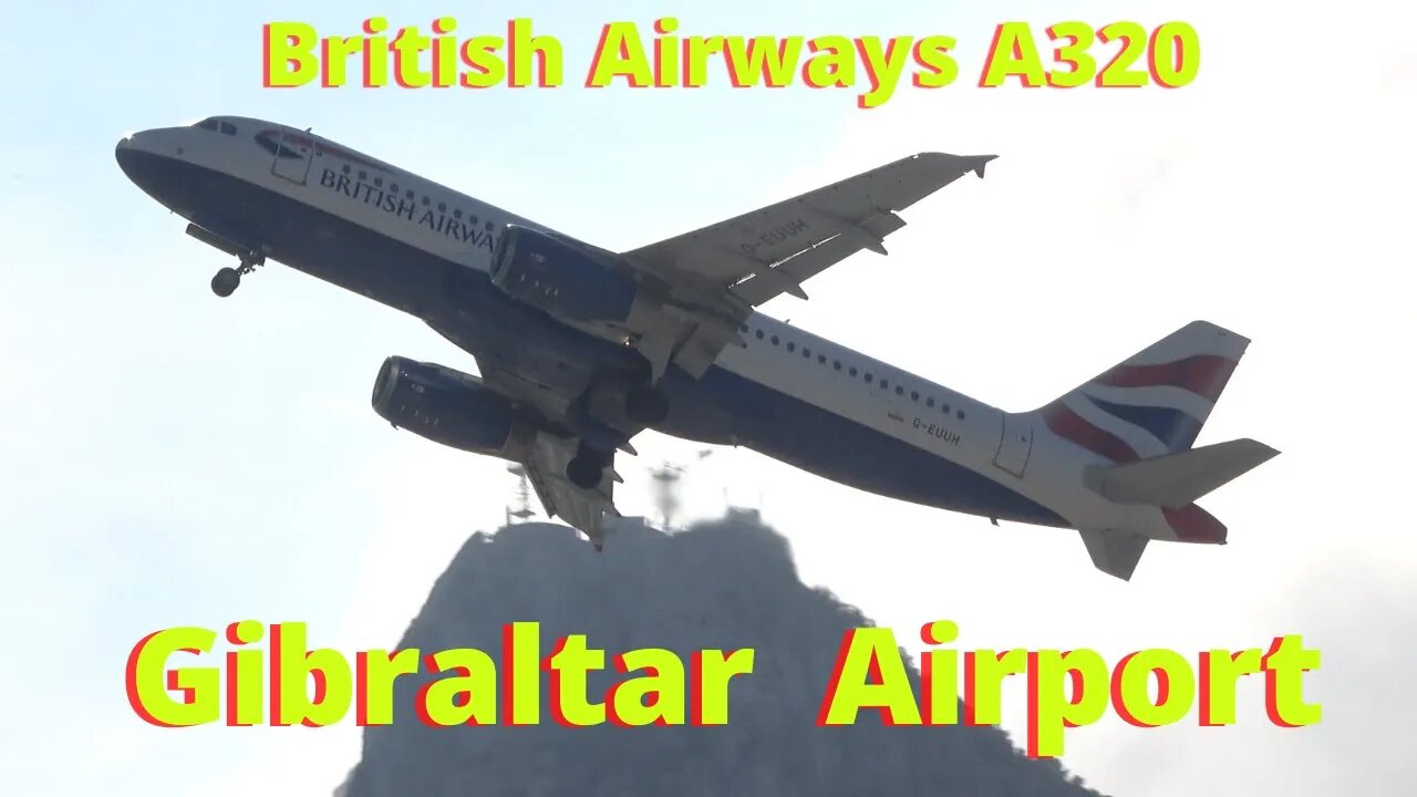 Close Up British Airways Departing Gibraltar