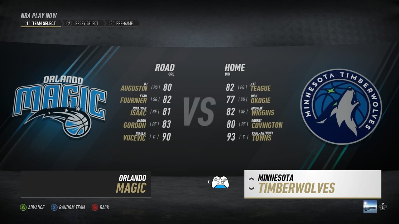 🏀NBA Live Season - Week 3 - Orlando Magic (Road) VS (Home) Minnesota Timberwolves