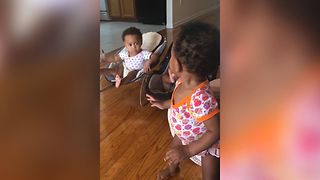 Adventurous Baby Tries To Break Free