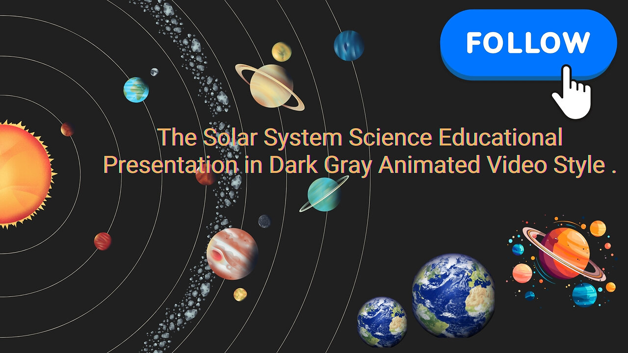 Solar System Science Explained in Dark Gray Animation (Educational Visuals)