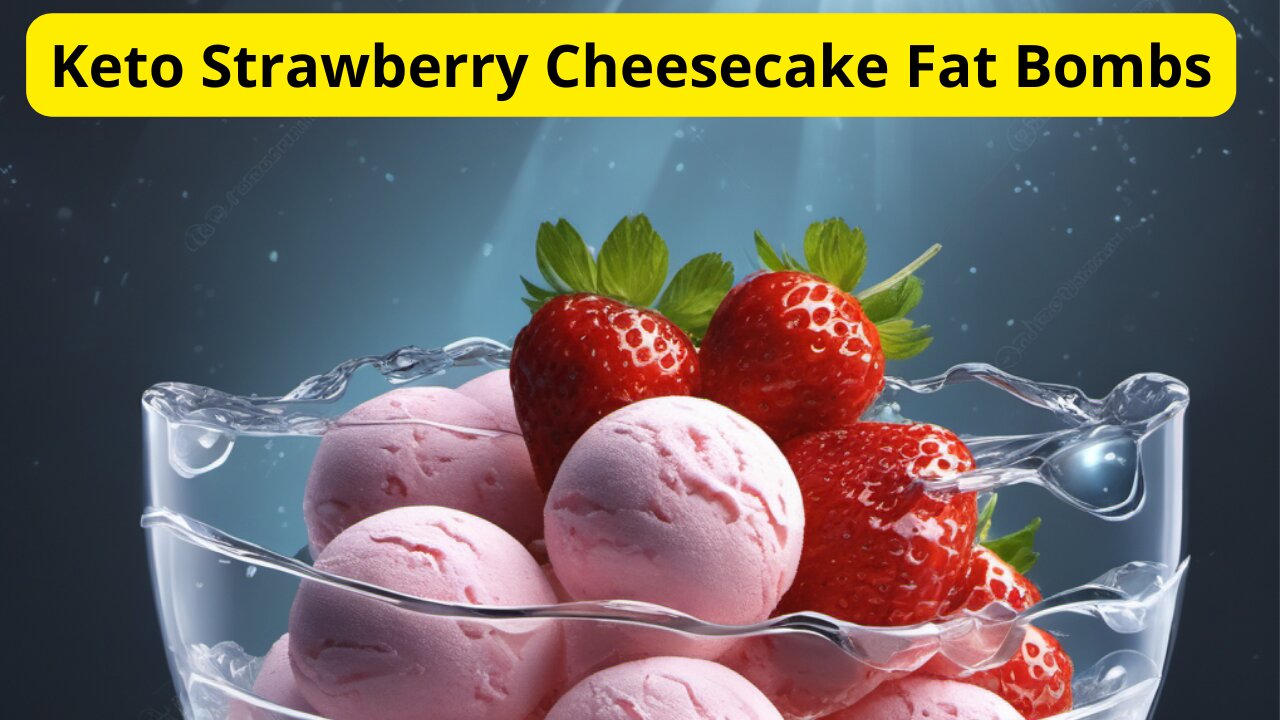 Keto Strawberry Cheesecake Fat Bombs