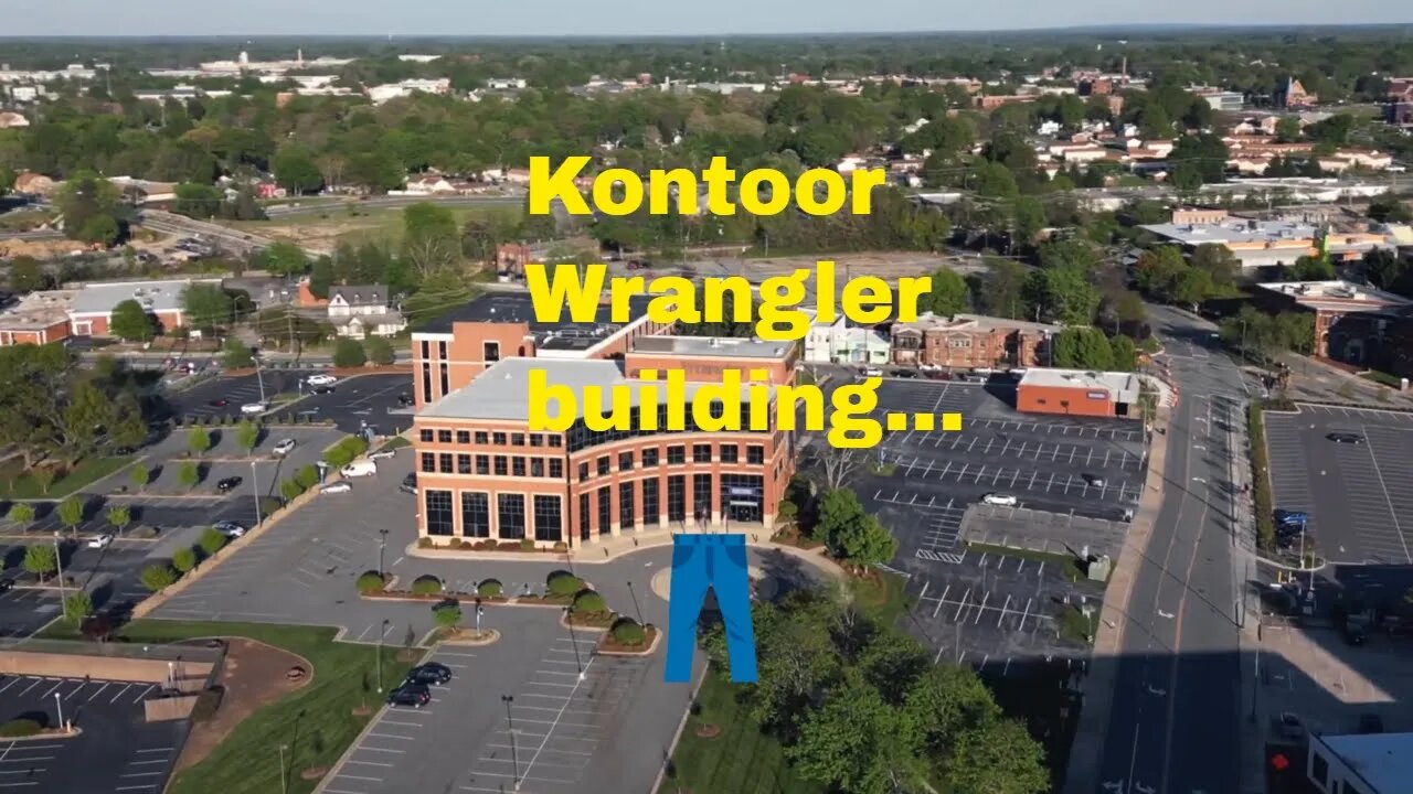 Stunning 🦅 bird’s eye view of Kontoor building Wrangler 👖 #greensboro #jeansboro #gso #dronevideo