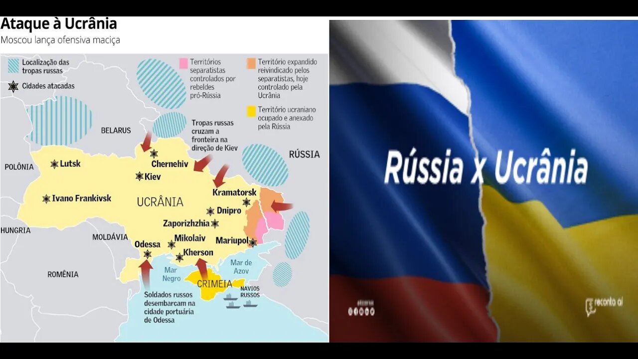 RUSSIA VS UCRÂNIA, ENTENDA O CONFLITO NO MAPA .Prof HOC