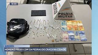 Aimorés: Homem é preso com 124 Pedras de Crack na cidade.