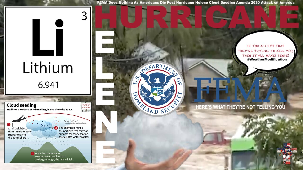 🇺🇸 FEMA Letting Americans Die Post Hurricane Helene Cloud Seeding Agenda 2030 Attack on the U.S.A.