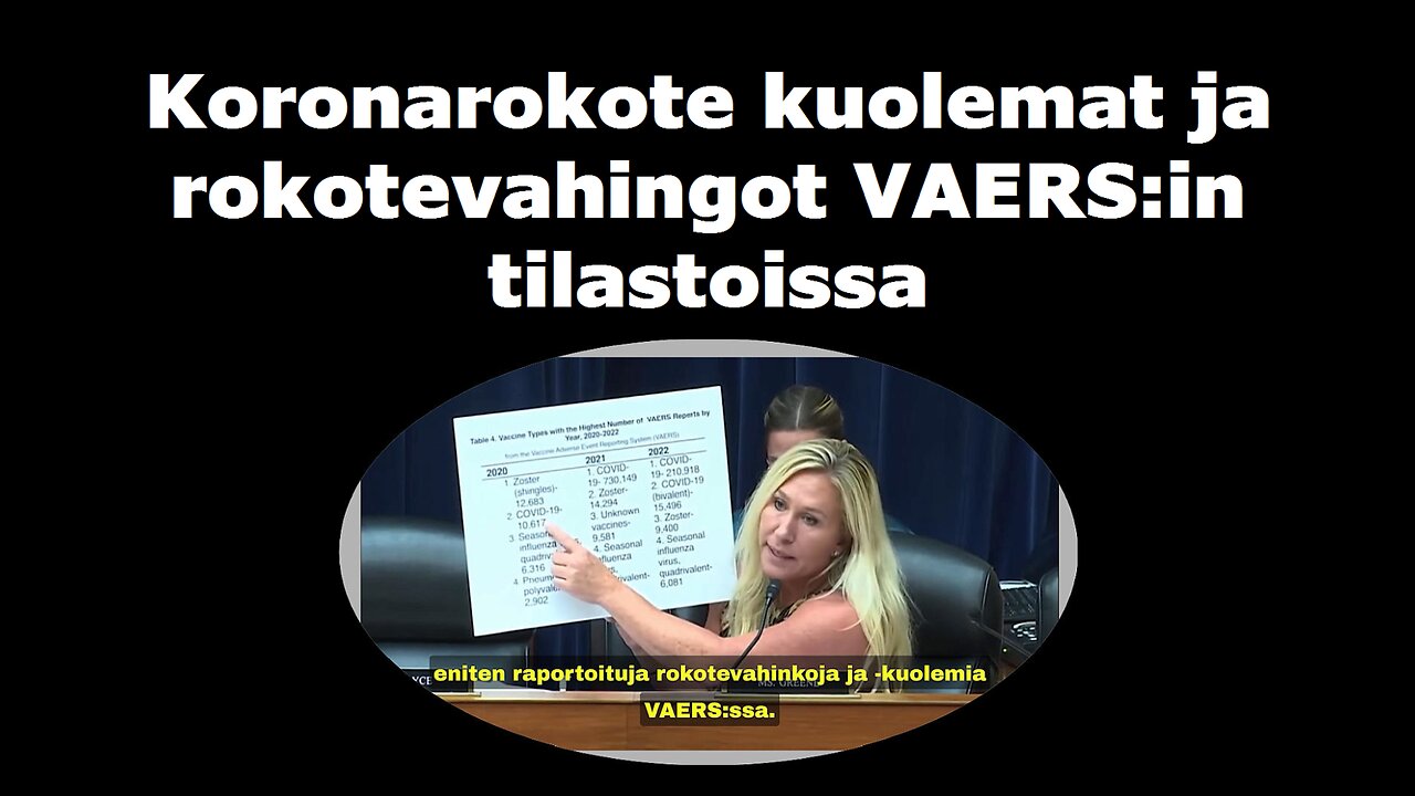 Koronarokote kuolemat ja rokotevahingot VAERSin tilastoissa