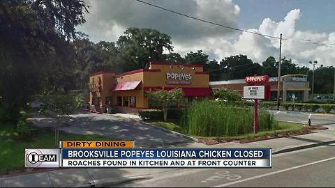 Dirty Dining: Popeyes closes for 30+ roaches