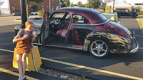 1948 Stylemaster waiting for others at a cruise in.