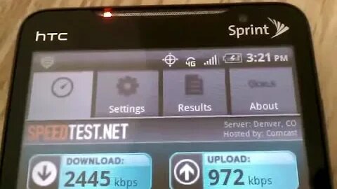 Sprint network speed test 4G WiMAX in Denver 2010