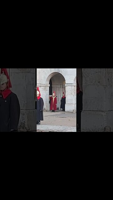 Kings guard play the trumpet #horseguardsparade