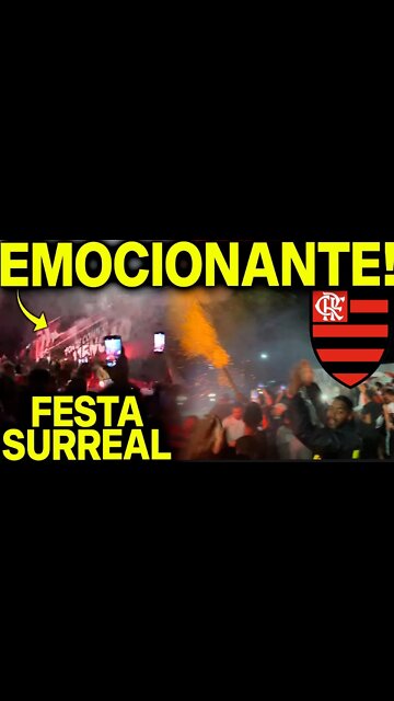 💥EMOCIONANTE! FESTA DA TORCIDA E CHEGADA DO FLAMENGO PRA FINAL DA COPA DO BR! #Shorts