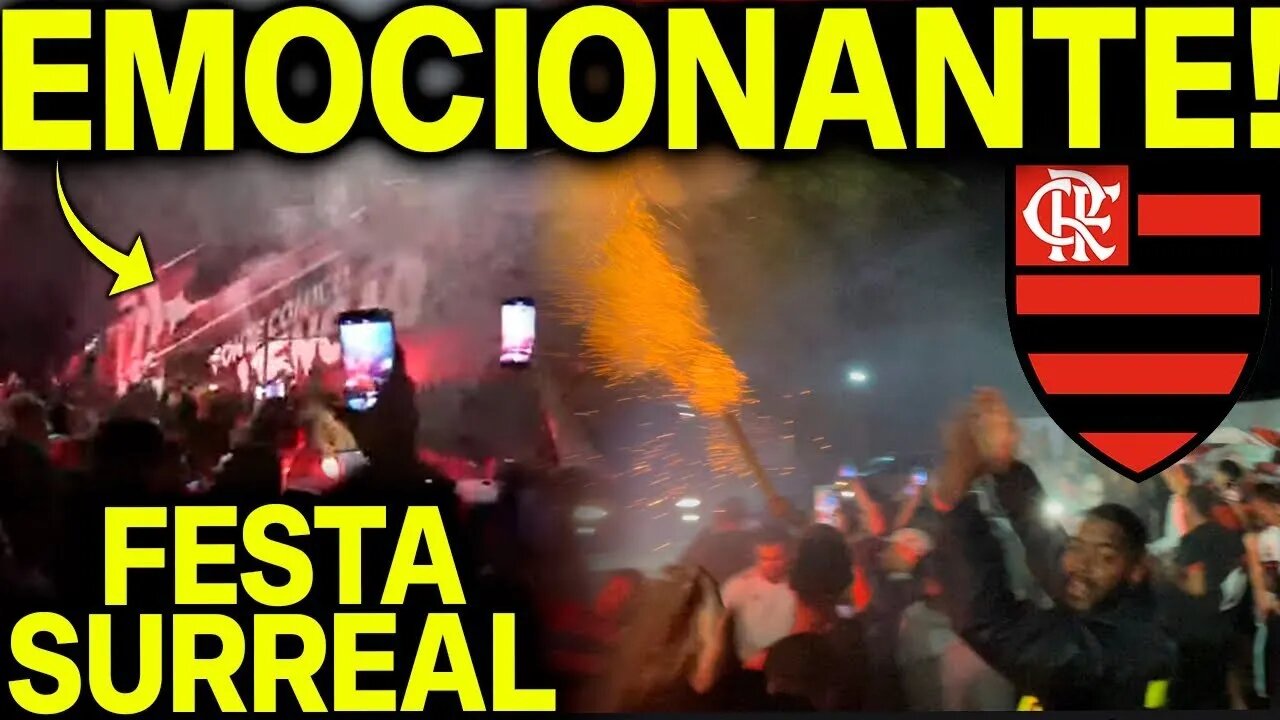 💥EMOCIONANTE! FESTA DA TORCIDA E CHEGADA DO FLAMENGO PRA FINAL DA COPA DO BR! #Shorts