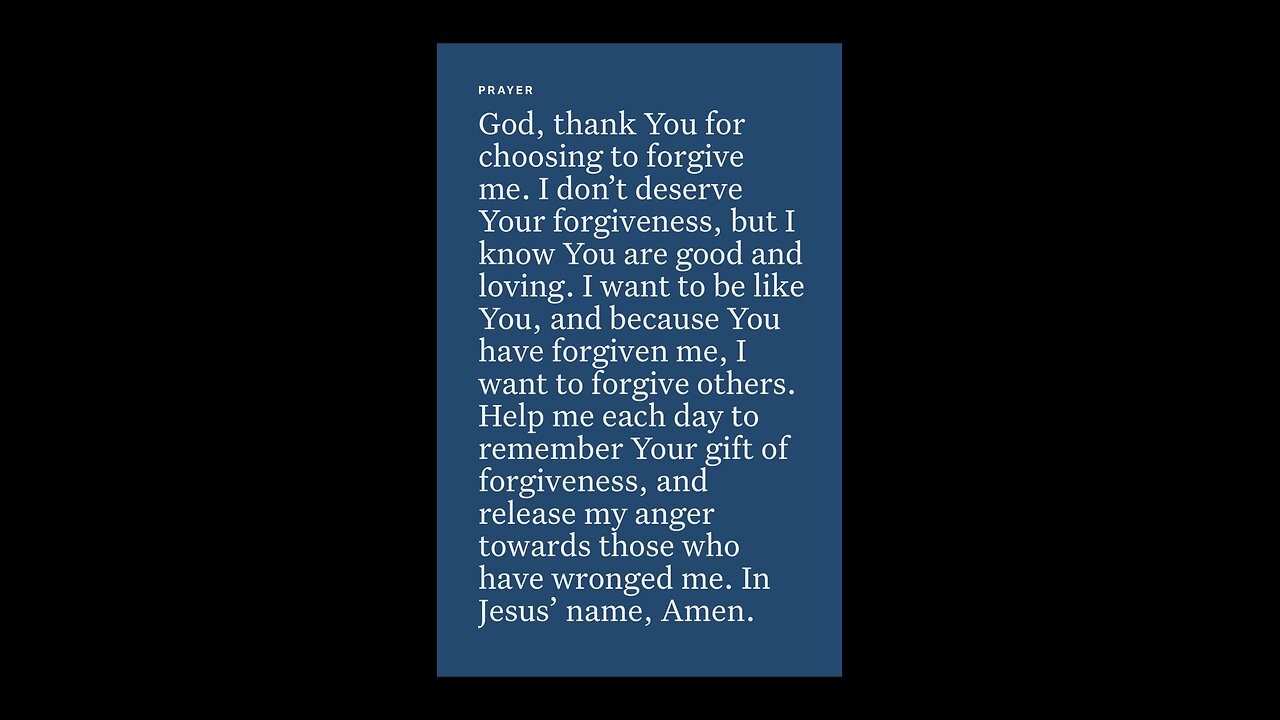 Prayer thanking God for Forgiving Me