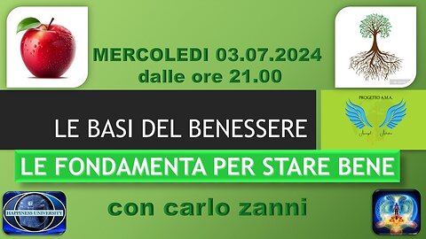 LE BASI DEL BENESSERE con carlo zanni 03.07.2024