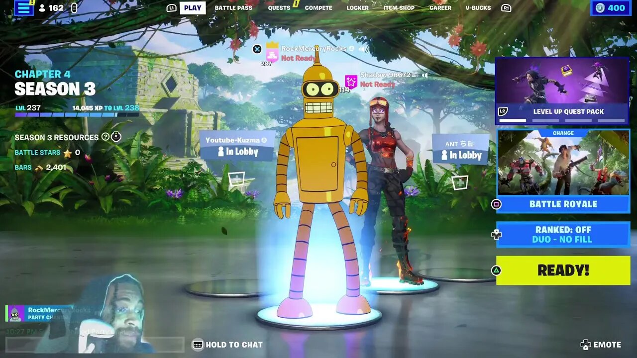 Fortnite with Rock Mercury