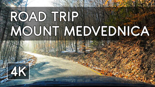 Road Trip: Scenic Drive Across Mount Medvednica, Croatia - Winter in the Mountains - 4K UHD