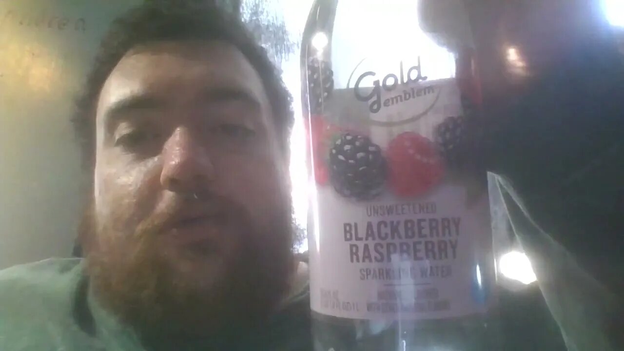 Trying Gold emblem blackberry raspberry sparking water