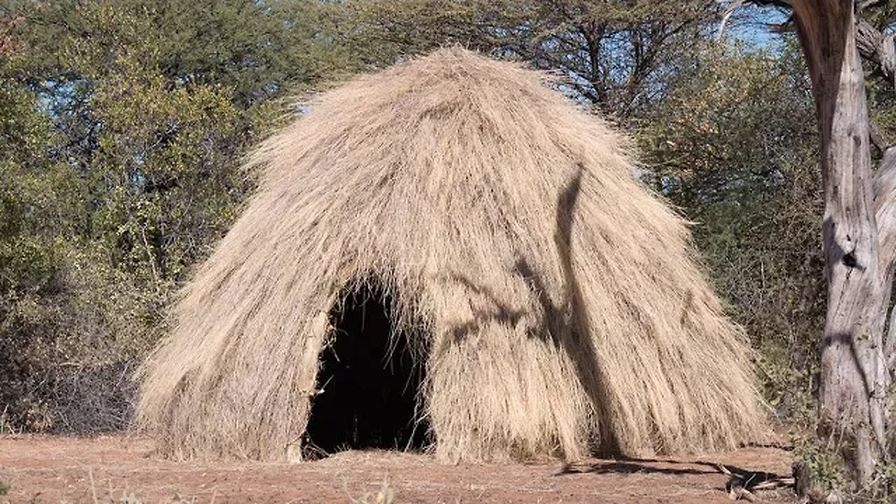 San Bushmen of the Kalahari Desert - A House That Could be Built Without Metal Tools