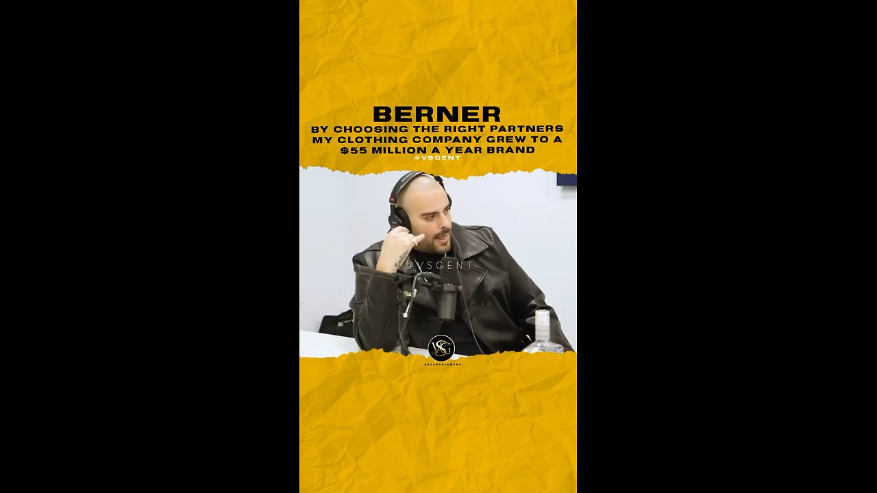 @berner415 By choosing the right partners my clothing company grew to a $55 million a year brand