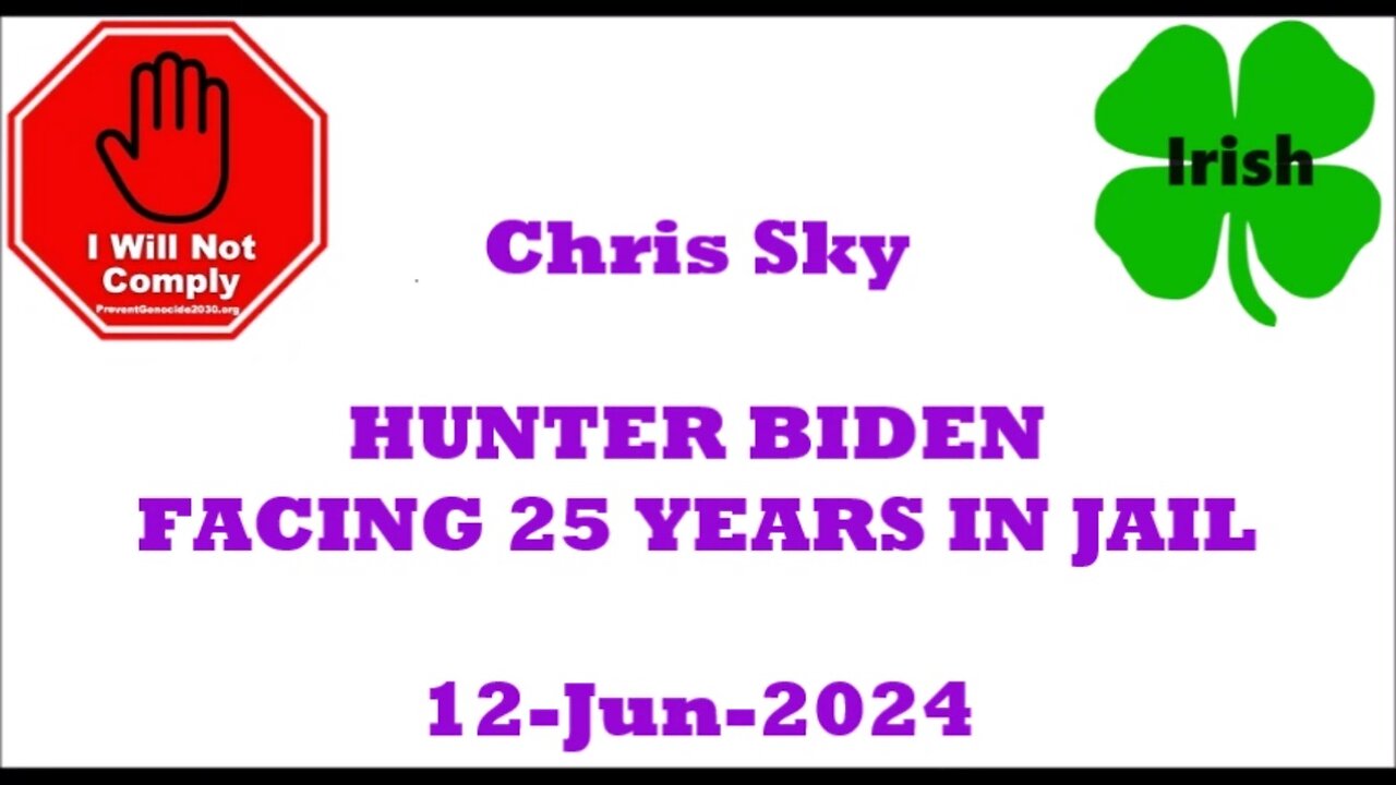 HUNTER BIDEN FACING 25 YEARS IN JAIL When is it Joe's turn 12-Jun-2024