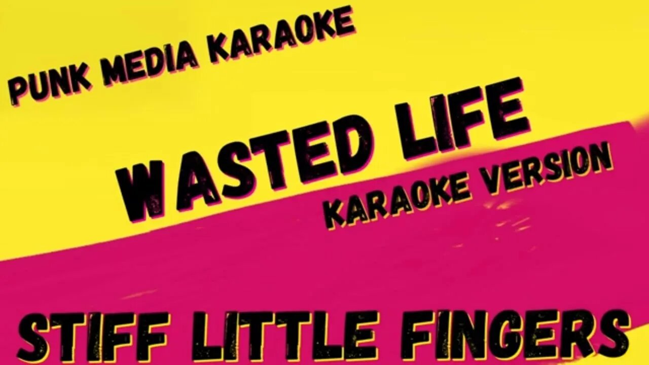 STIFF LITTLE FINGERS ✴ WASTED LIFE ✴ KARAOKE INSTRUMENTAL ✴ PMK