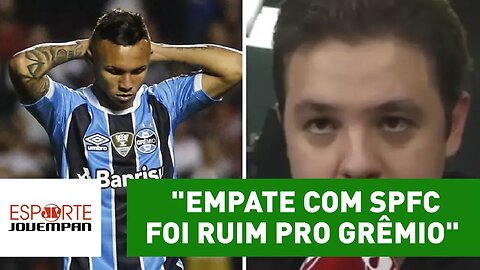 "Empate com São Paulo foi ruim pro Grêmio", avalia Bruno Prado