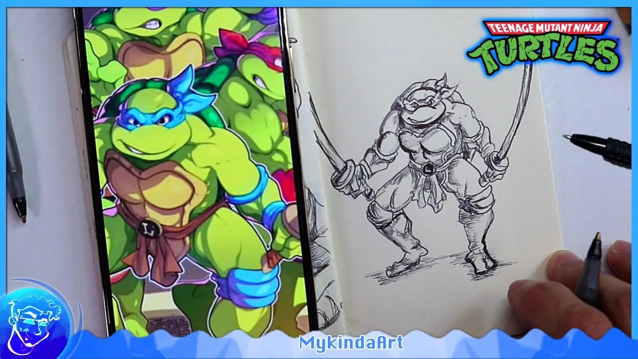 How To Draw Leonardo | Teenage Mutant Ninja Turtles